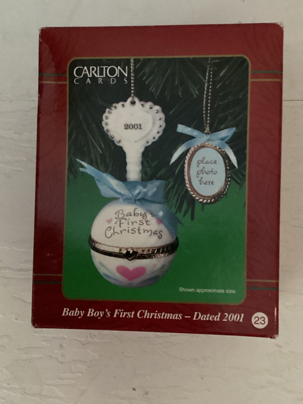 Carlton Baby Boys First Christmas 2001 NWt